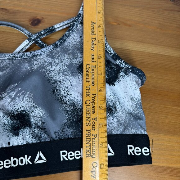 Reebok Womens Splatter Print Medium Impact Sports Bra - Picture 6 of 7